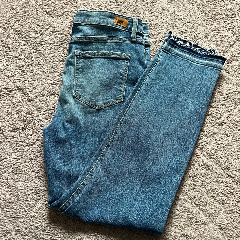 PAIGE High-Rise Blue Denim Women's Jeans